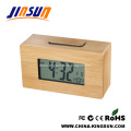 Christmas Gift Natural Bamboo Table Lcd Clock